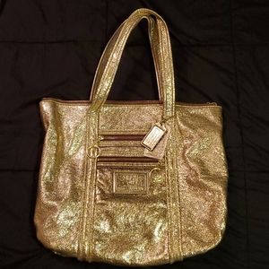 Coach Large Gold Poppy Tote #13820